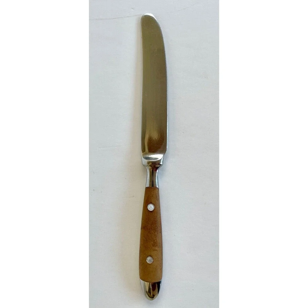 Williams Sonoma CAFE BOIS Stainless Flatware Light Brown Rivet~ CHOOSE UTENSIL